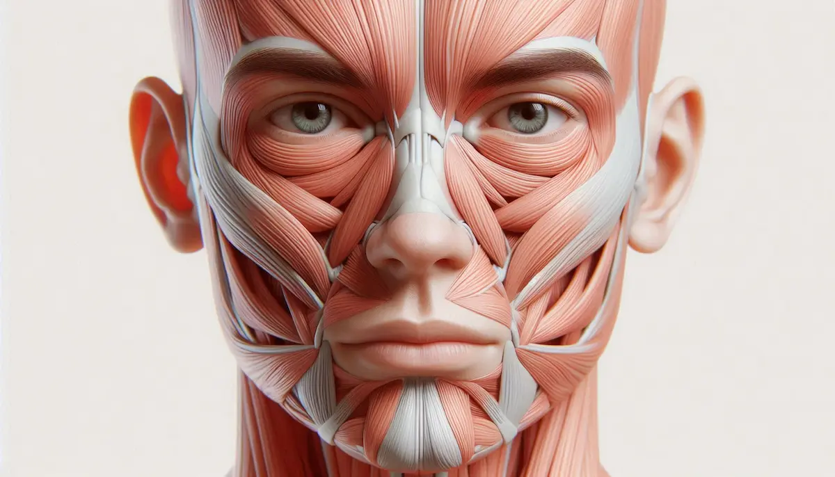 臉部肌肉分佈與肉毒注射點示意