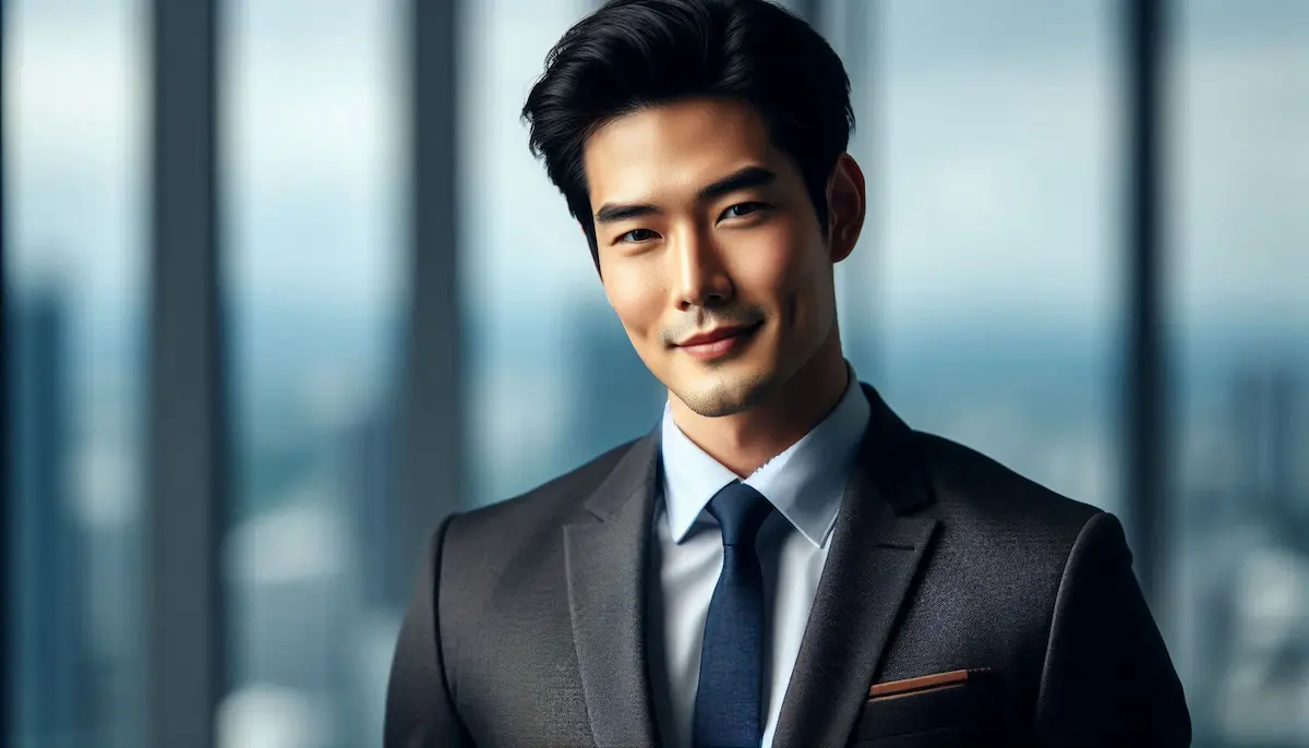 職場男性自信形象與醫美保養示意